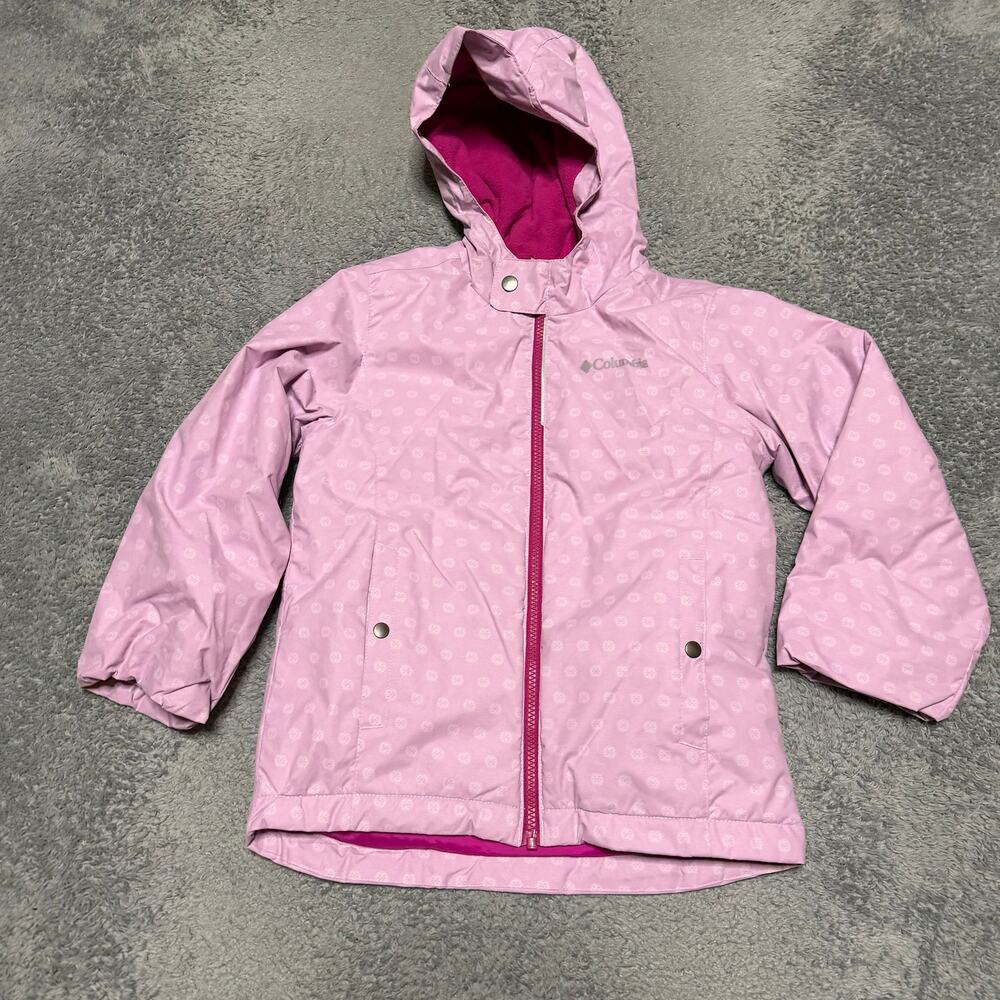 Columbia Coat Kids Youth XS 6-7 Pink Hooded Winter Jacket